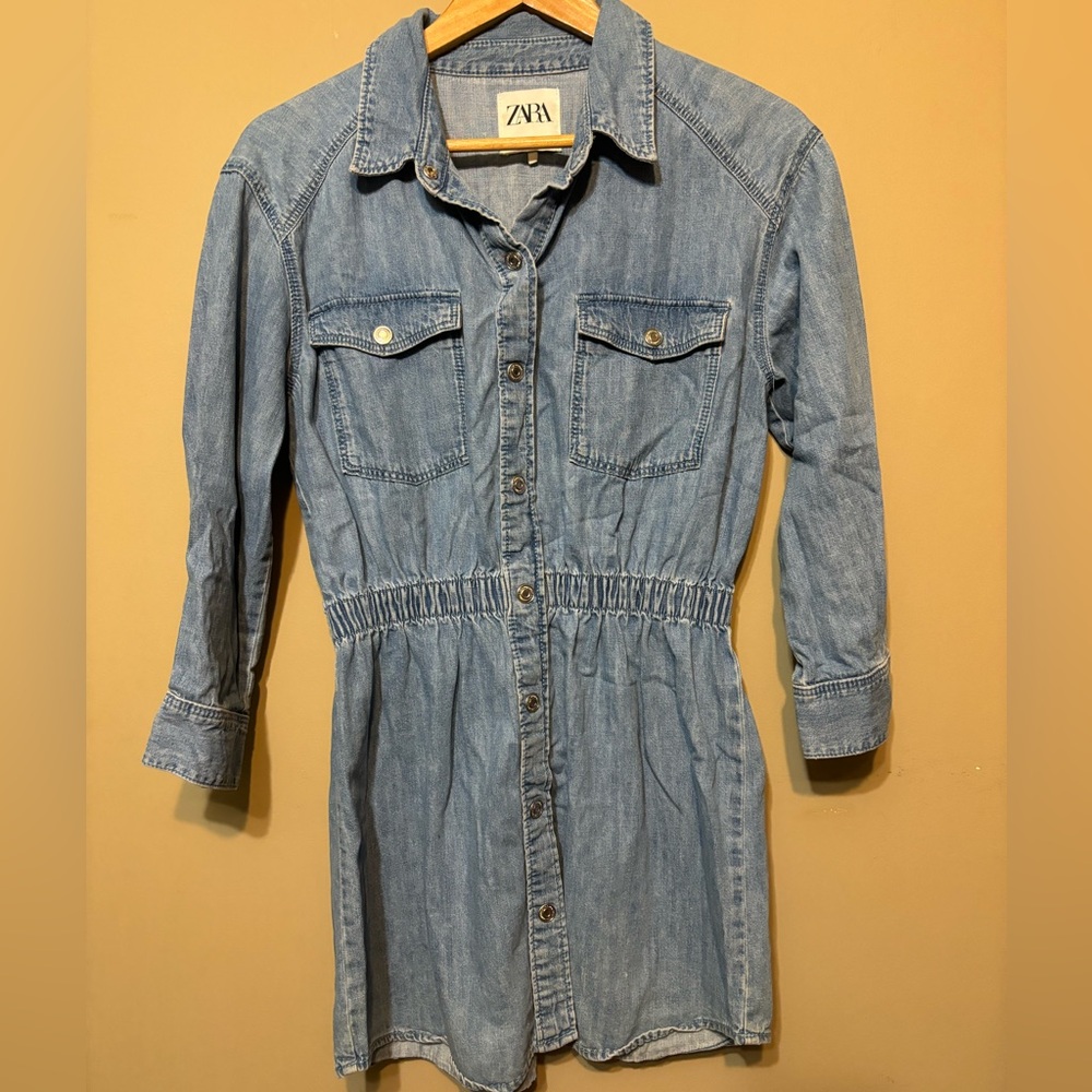 ZARA Cotton Denim Dress